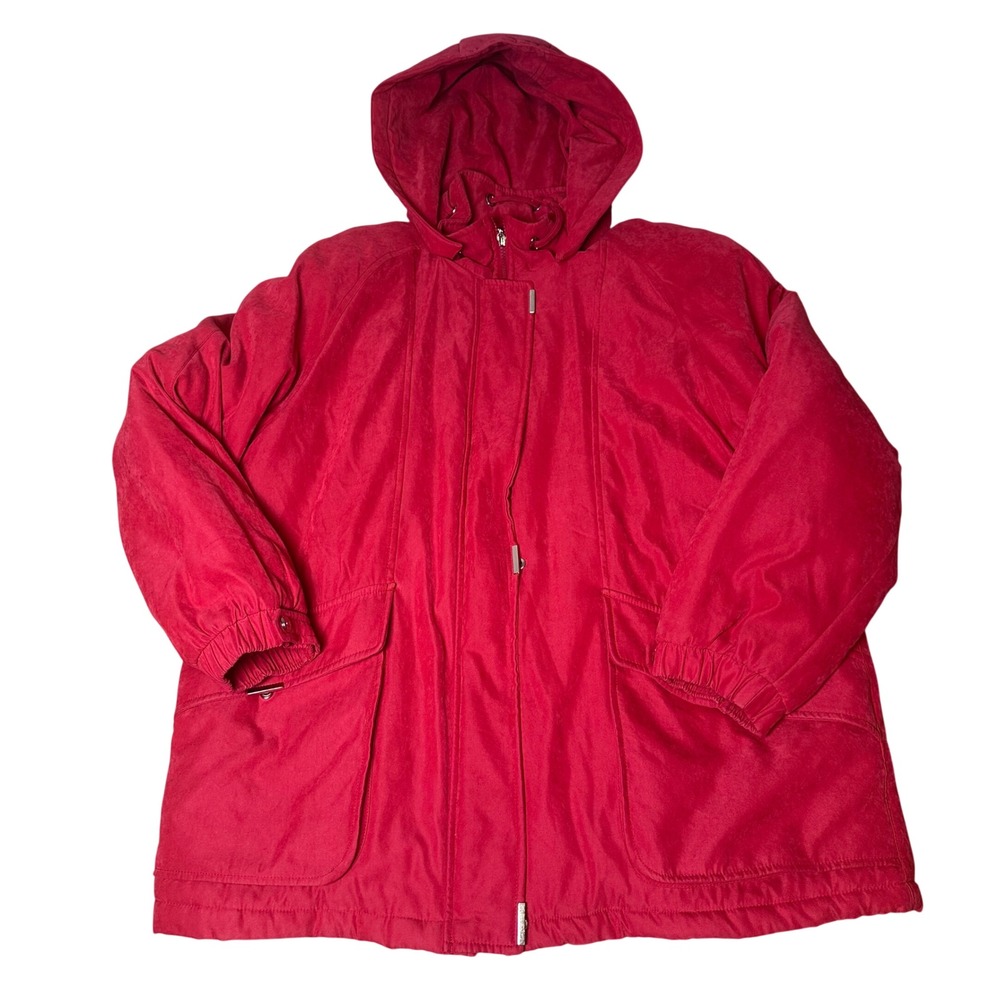 Mackintosh New England Red Hooded Parka Jacket XL Utility Outdoor Coat